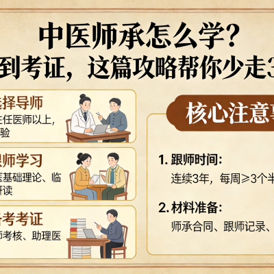 中医师承怎么学?从入门到考证,这篇攻略帮你少走3年弯路